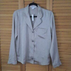 Madewell NWT Night Stars Bedtime Long Sleeve Jacquard Pajama Top Size XSmall